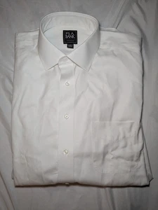 Jos. A. Bank Traveler Tailored Fit (17-35) Long Sleeve White Button Down Shirt - Picture 1 of 8
