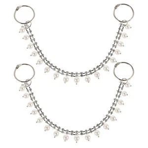 2 Piezas Dijes para Zapatos Decoración Colgante Hágalo Usted Mismo Cadenas Estrás Flecos - Imagen 1 de 12