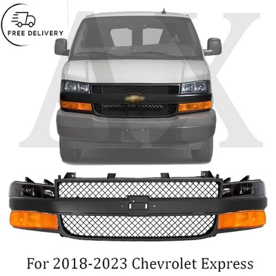 Conjunto de rejilla y kit de faros para Chevrolet Express 2500 3500 4500 2018-2023 Foto 1 de 4