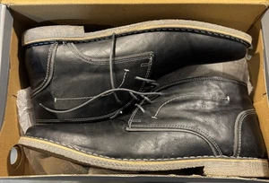 Kenneth Cole Reaction Black Leather Dessert Sun Chukka boot - Picture 1 of 9