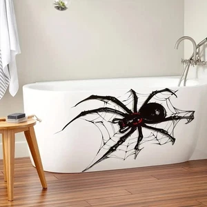 Eerie Ambiance, Halloween Spider Calcomanía de Pared - 12"x24" Autoadhesiva PVC Pegatina - Imagen 1 de 3