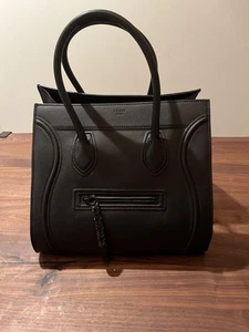 Bolso de Mano CELINE Luggage Phantom Negro Cuero Usado con Bolsa para el Polvo - Imagen 1 de 7