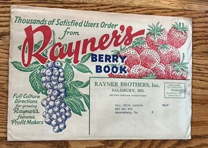 Vintage Early Seed Catalog Rayners Berry Book Sealed - Picture 1 of 1