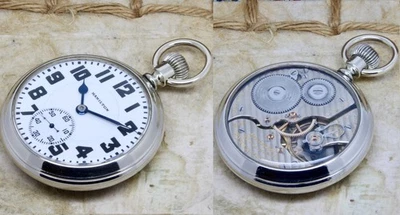 Reloj Bolsillo Reparado 1930 Railroad 21 Joyas Hamilton Tamaño 16 Vitrina Trasera Foto 1 de 4