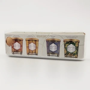 Bellevue Luxury Candles 4 Pack Seasonal Candles 12 Oz Christmas NEW Sealed - Picture 1 of 6
