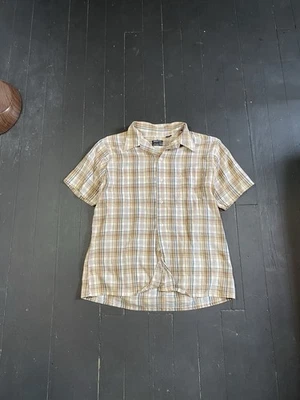 Vintage 70s jc penny Striped button down shirt Brown Size large - Image 1 of 4