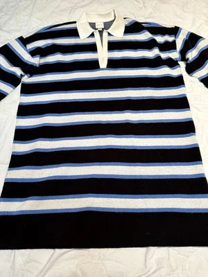 Vestido Polo Maeve Tonos De Azul Rayas Talla M Algodón. Antropología. Casual Foto 1 de 4