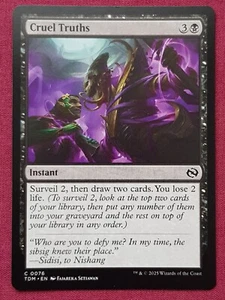 Magic The Gathering TARKIR DRAGONSTORM CRUEL TRUTHS black card MTG - Picture 1 of 2