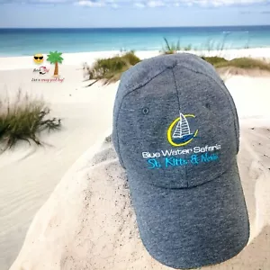 Nuovo cappello blu safari acqua St Kitts & Nevis barca a vela spiaggia relax vacanza! - Foto 1 di 9