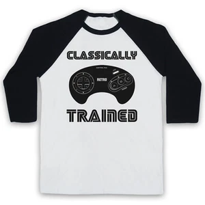 CLASSICALLY TRAINED MEGA RETRO CONSOLE CONTROLLER GAME 3/4 SLEEVE BASEBALL TEE - Picture 1 of 11