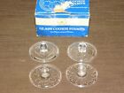 VINTAGE KITCHEN BAKING HEARTS FLOWERS ++  4 WILLIAMS SONOMA GLASS COOKIE STAMPS