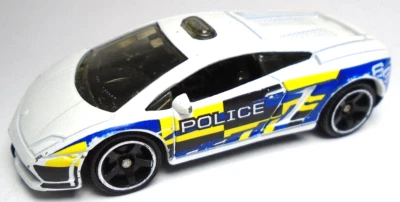 2012 MATCHBOX LAMBORGHINI GALLARDO LP 560-4 POLIZIA WHITE 2 5/8" DIECAST CAR - Image 1 of 4