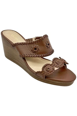 Sandalias de cuña de cuero Jack Rogers Caroline Mocha Foto 1 de 3