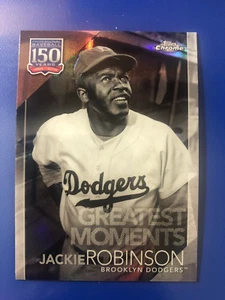2019 Topps Chrome Greatest Moments Insert Jackie Robinson #150C-17 Dodgers - Picture 1 of 2