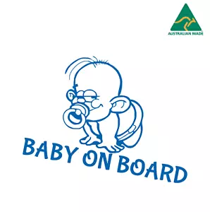 Baby On Board Warning Vinyl Decal Sticker 15 cm x 19.5 cm - Picture 1 of 16