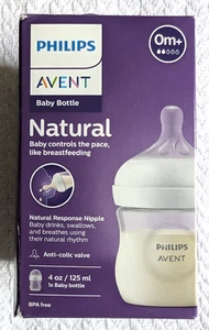 Philips Avent Natural Baby Bottle With Natural Response Nipple Clear 4 oz. - Picture 1 of 7