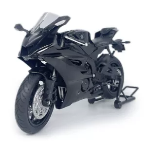 1/12 Yamaha YZF-R6 Modelo de motocicleta Diecast Vehículo de juguete Juguetes para niños Niños Negro - Imagen 1 de 10