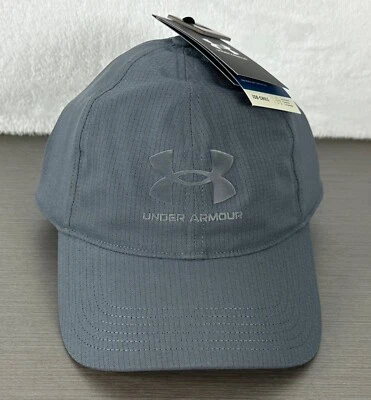 Under Armour  Men's Gray Baseball Cap / Hat Adjustable Strap ISO-Chill OSFM NWT - Image 1 of 4