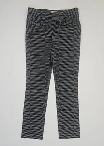 Anthropologie Damen schwarz mit weißen Kreisen The Essential schmale Hose Größe 6 - Bild 1 von 3