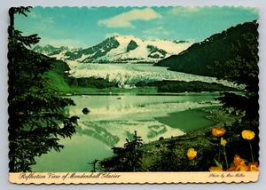 Reflexionsansicht des Mendenhall-Gletschers Alaska Vintage unbestellte Postkarte - Bild 1 von 2