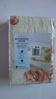 SONOMA Falsa Reversible SARAH/Clásica Floral 100% Algodón Estándar 20" X 26" $29. Foto 1 de 2