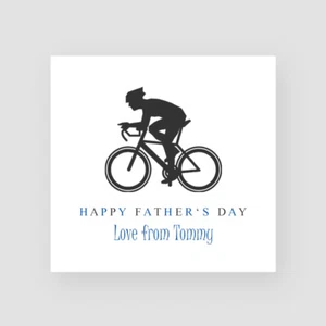 Personalised Handmade Fathers Day Card Daddy Step Father Dad Bike Cycle Biking  - Picture 1 of 7