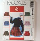 McCals 4582 Child Girls Yoke Faux Wrap Flared Full Skirt EASY New Uncut Pattern