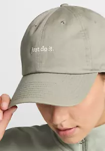 Nike Sportswear Heritage86 Just Do It M/L Baseball Hat Light Army FB5370 320 - Picture 1 of 6
