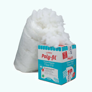 POLYESTER FIBER STUFFING Pillow Filling Washable Polyfill Crafts 10 lbs White