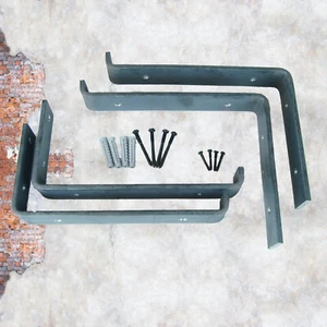 Scaffold Board Heavy Duty Shelf Brackets Industrial Rustic Handmade Shelving x2 - Picture 1 of 13