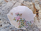 Vintage Porcelain Shibata Japanese Floral/Butterfly Design Leaf Shaped Dish