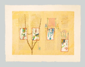 Mimmo PALADINO - "De universo, 5" (Rabanus Maurus) - Tecnica mista, 90 x 120 cm - Foto 1 di 9