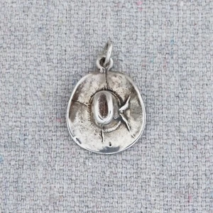Vtg Sterling Silver Southwestern Cowboy Indiana Jones Fedora Hat Pendant Charm - Picture 1 of 5