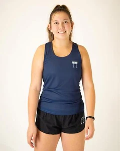 Camiseta de rendimiento azul marino para mujer - Imagen 1 de 7