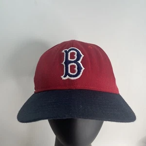 Vintage Boston Red Sox Hat Fitted 6 7/8 Cap Roman Pro Leather MLB Baseball USA - Picture 1 of 7