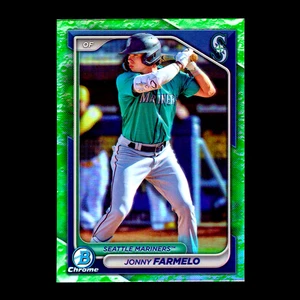 2024 Bowman Chrome Draft Jonny Farmelo Lunar Glow Refractor #BDC-193 RC - Picture 1 of 2