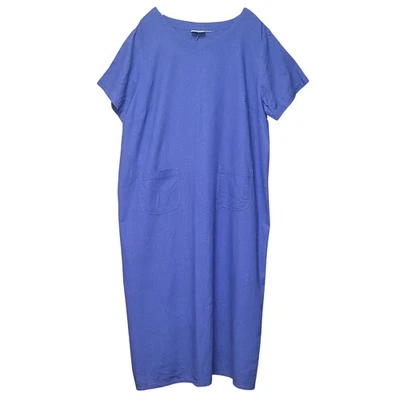 De Colección Studio Ease Mezcla de Lino 26W Bolsillos Lagenlook Boho Playa Resort Trabajo Oficina Foto 1 de 4