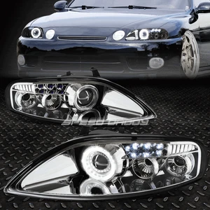 FOR 1992-2000 LEXUS SC300/SC400 CHROME HOUSING PROJECTOR HEADLIGHTS W/LED DRL - Picture 1 of 8