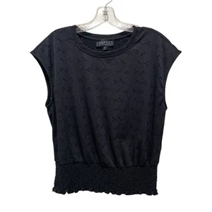 Top senza maniche con occhielli Laundry By Shelli Segal nero donna taglia media - Foto 1 di 9