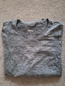 Nike Dri Fit Long Sleeve Running Top T Shirt Small Grey - Picture 1 of 7