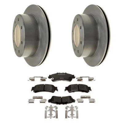 For Cadillac DTS 06-11 R-Line Plain Rear Brake Kit w Semi-Metallic Pads - Изображение 1 из 4