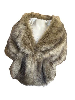 J Caracilia Mantón de Piel Sintética Envoltura Estola Nupcial Cubrir Navidad Nye Romántico Foto 1 de 4