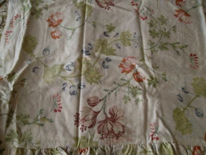 Ralph Lauren Delilah King Sham Pair Ruffled Floral Beige Green Blue Red Cottage - Picture 1 of 12