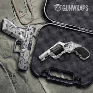 GunWraps Ragged Snow Premium Pistol Vinyl Gun Wrap Skin Matte USA - Picture 1 of 1