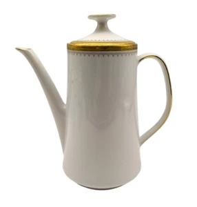 Cafetière Verseuse en porcelaine blanche et réhausse dorée - Kronester Bavaria - Bild 1 von 12