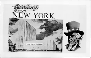 RPPC Saluti dal colosseo di New York NY kodak Robert White B&W - Foto 1 di 2