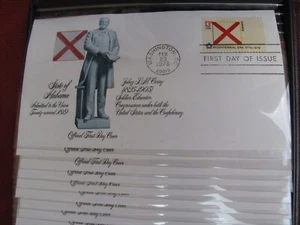 1976 US 50 State Flag First Day Covers in Nice Binder (lot) - Picture 1 of 11