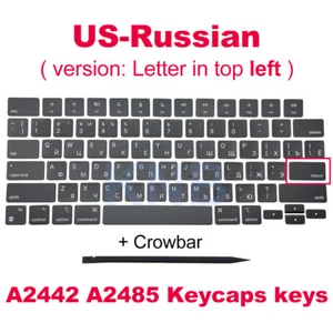Nuevas teclas A2442 A2485 diseño ruso para Macbook Pro M1 Pro Max 14" 16" teclado - Imagen 1 de 7