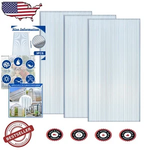 Klare wasserdichte Polycarbonatplatten - 3er Pack Gewächshaus Ersatzplatten - Bild 1 von 8