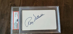 RAY NITSCHKE SIGNED AUTO 3X5 INDEX CARD GREEN BAY PACKERS ILLINOIS HOF PSA DNA - Picture 1 of 1
